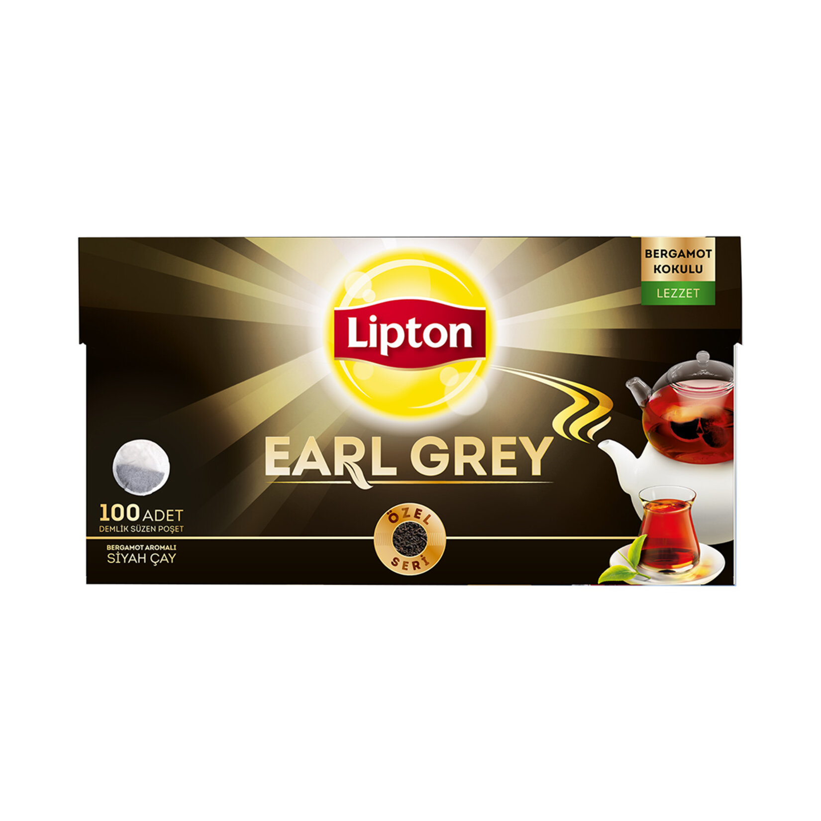Lipton Teapot Bag Tea Earl Gray 100 Pieces 320 Gr
